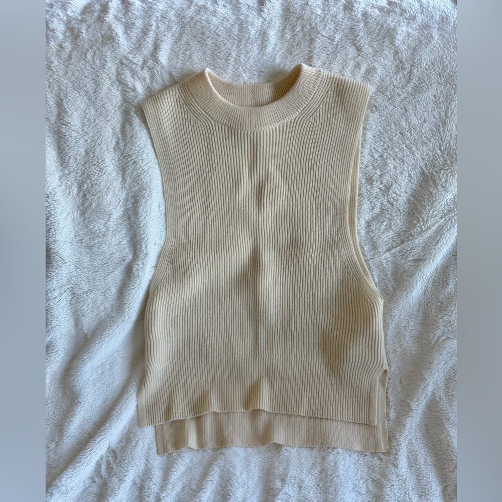DKNY Cream White Knitted Tank Top